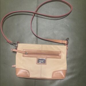 Tignanello light tan and brown purse